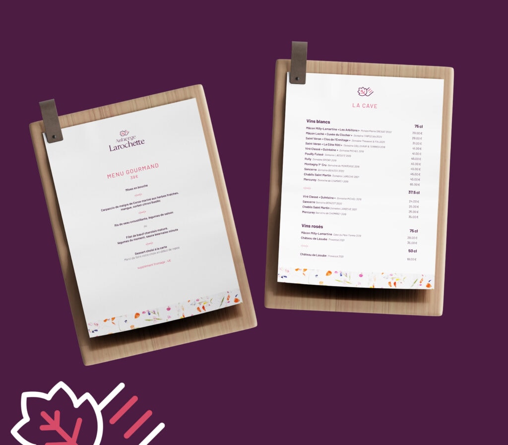 photo des menus de l'auberge Larochette